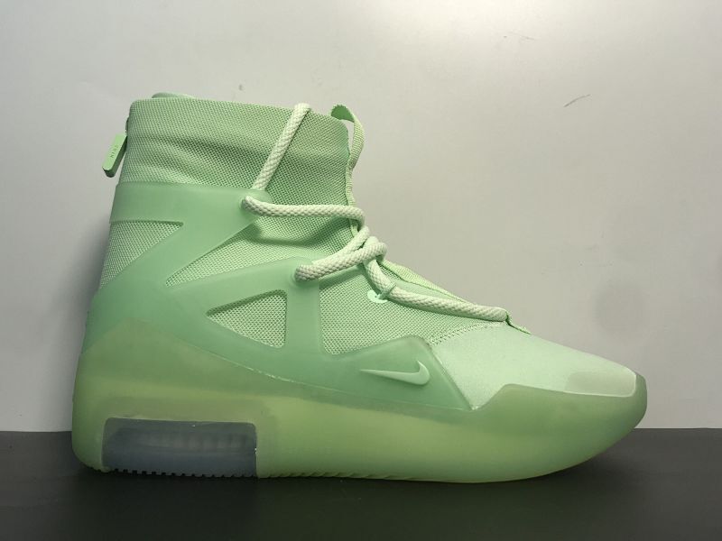 【GB00BA】NIKE AIR FEAR OF GOD 1 #重金购入原鞋 全套原档案原纸板fog荧光绿高帮  AR4237-300