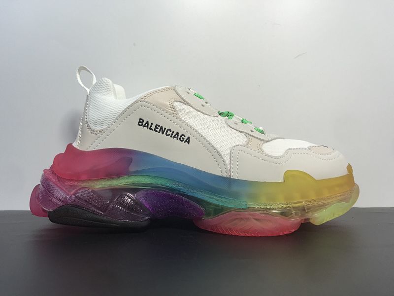 【EA50BA】 Balenciaga Tripe-S 巴黎气垫　老爹鞋七彩色　彩虹　男女鞋35-45码 541624