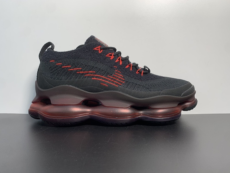 NK Air Max Scorpion 黑红 全掌气垫潮流复古休闲慢跑鞋  #原盒原配 独家开发 #原底大气垫 回弹反馈充足 尺码：35.5 -47.5