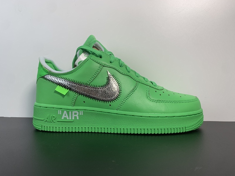 OFF-White x NK Air Force 1 Low "Green" 绿色艺术馆货号DX1419-300 尺码36 36.5-47.5