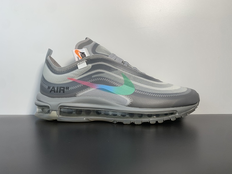 纯原 Off-White X Nike Air Max 97 OG OW子弹限量联名灰色 货号：AJ4585-101尺码：40-47.5