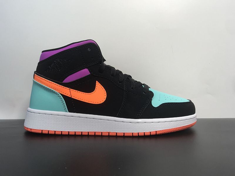 【BA60BA】Air Jordan 1 Mid AJ1糖果鸳鸯3M反光拼接女鞋  货号:554725-083 码数36 36.5 37 38 38.5 39 40