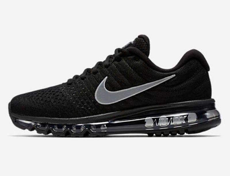 耐克2017公司货NIKE AIR MAX 2017 气垫鞋网面大气垫跑步鞋黑银 36-45货号849559-001