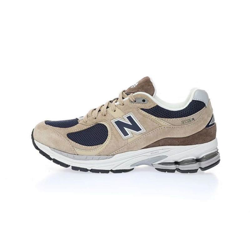 NB新百伦New Balance ML2002系列复古老爹风休闲运动慢跑鞋“麂皮米黄棕海军蓝”货号：M2002R5 尺码：36-45
