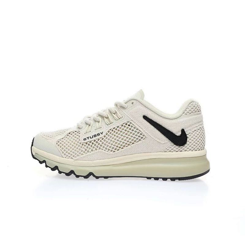 斯图西/Stussy x 耐克 Nike Air Max 2013"Psychic Pink"大气垫系列全掌大气垫运动百搭慢跑鞋 颜色：“米白黑麻布倒钩”货号：DM6447-200  尺码：36-45