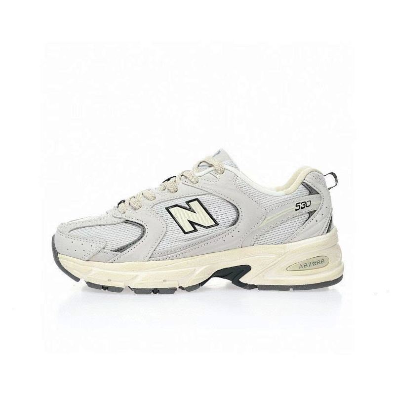 NB新百伦New Balance MR530系列复古老爹风网布跑步休闲运动鞋“米白深灰做旧”货号：MR530DG 尺码：36-44