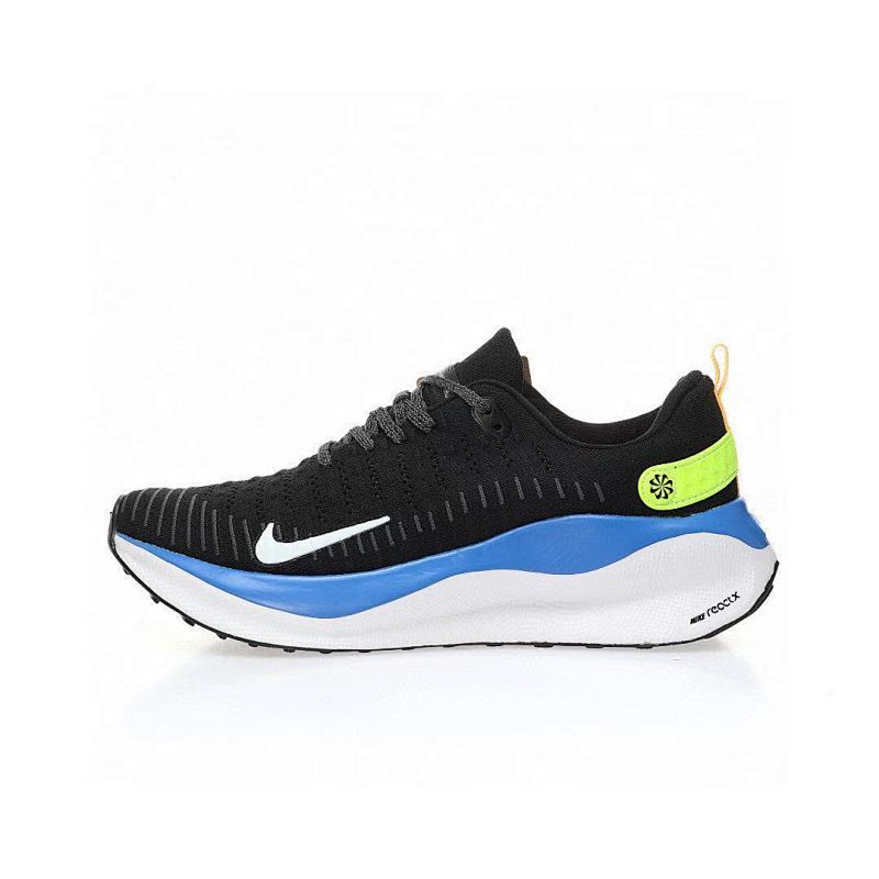 耐克Nike ReactX Infinity Run Flyknit 4"Black/White/Blue"瑞亚无限4代系列针织超轻量慢跑“黑白亮绿宝蓝”货号：DR2665-005 尺码：40-45