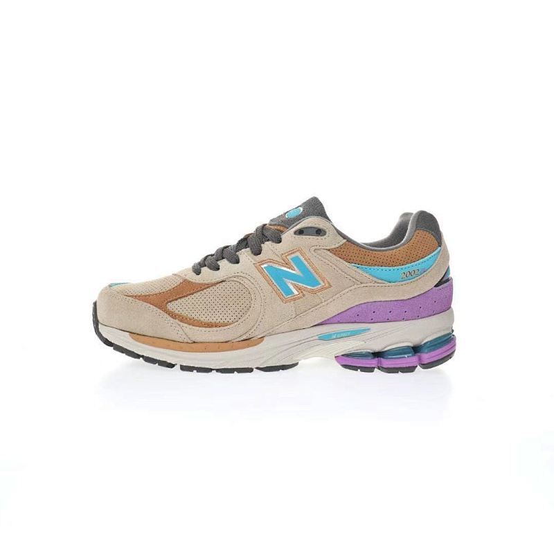 NB新百伦New Balance ML2002系列复古老爹风休闲运动慢跑鞋“麂皮卡其棕蓝紫”货号：M2002RWA 尺码：36-45带半码