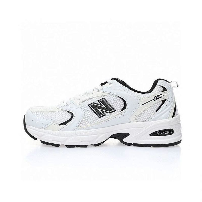 NB新百伦New Balance MR530系列复古老爹风网布跑步休闲运动鞋“白黑” 货号：MR530EWB 尺码：36-45