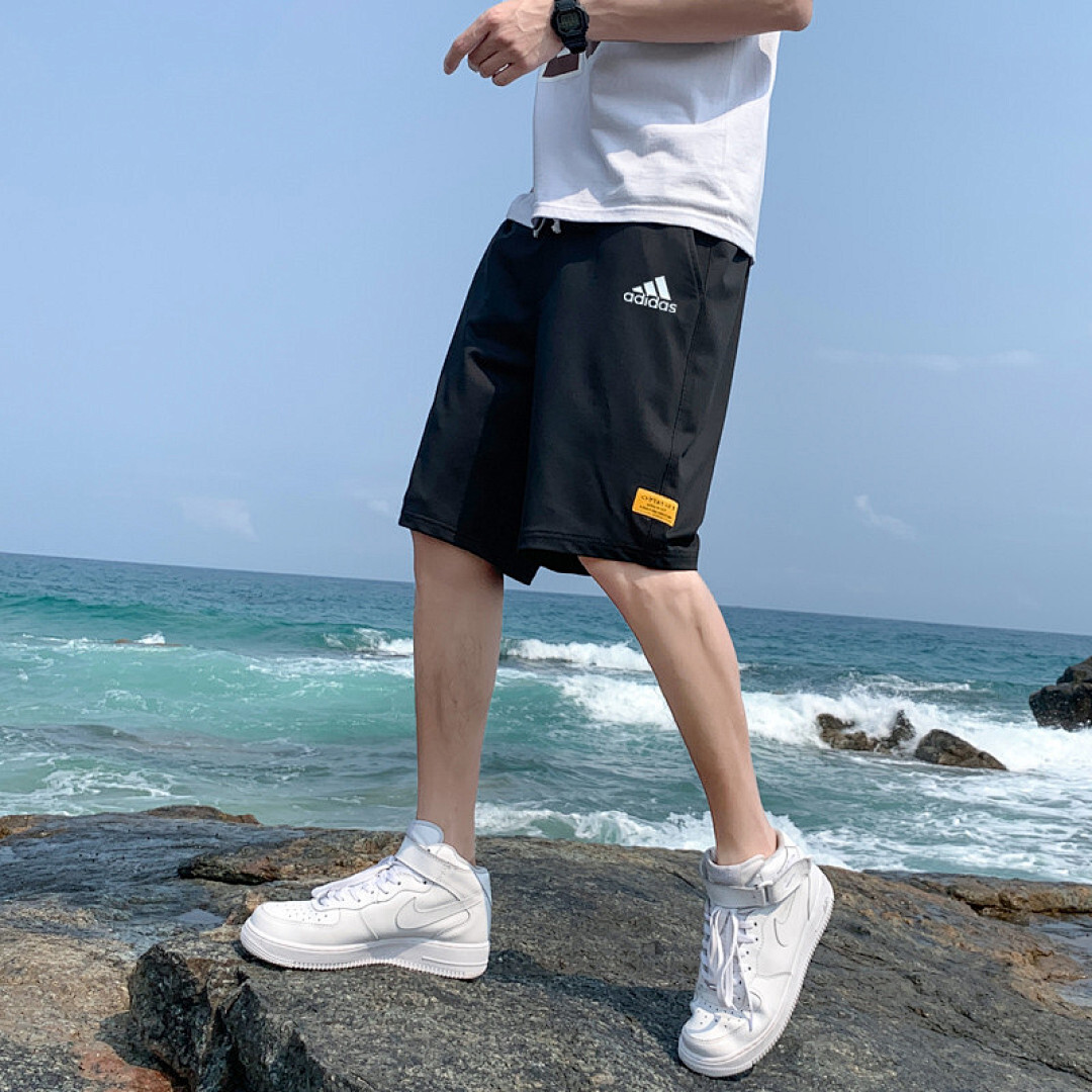 阿迪达斯 款号 038短裤 尺码 M 5xl 颜色 黑色灰色蓝色 面料 95 聚酯纤维5 氨纶 狗安福 Goanfu