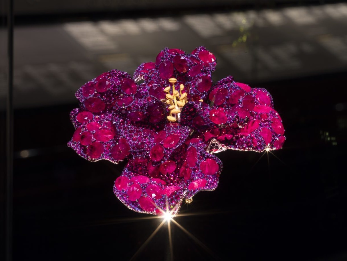 展览va博物馆宣布收藏cindychaotheartjewel红宝石牡丹胸针艺术珠宝