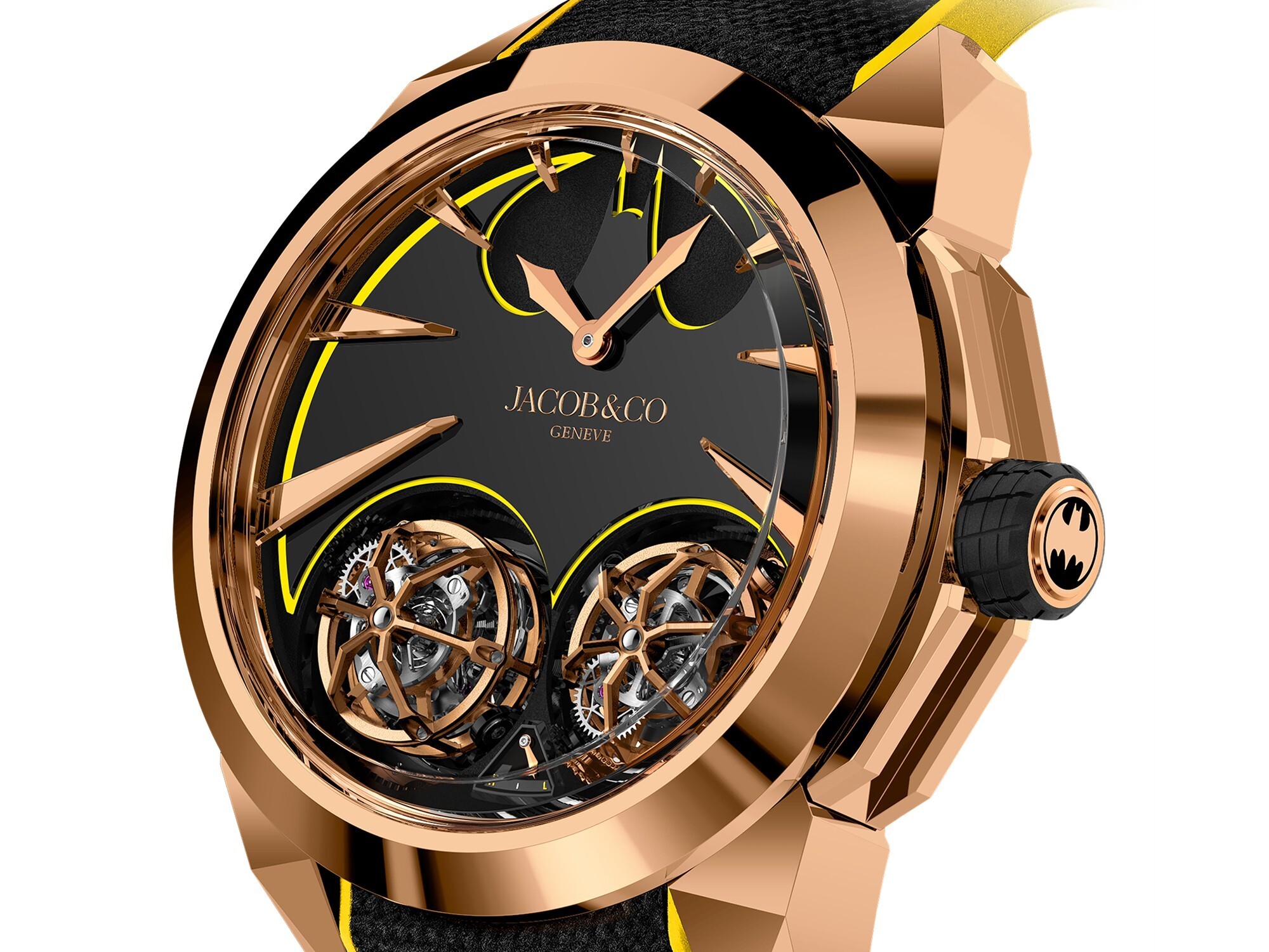 新表jacobco推出gothamcity双重陀飞轮腕表蝙蝠侠与哥谭镇