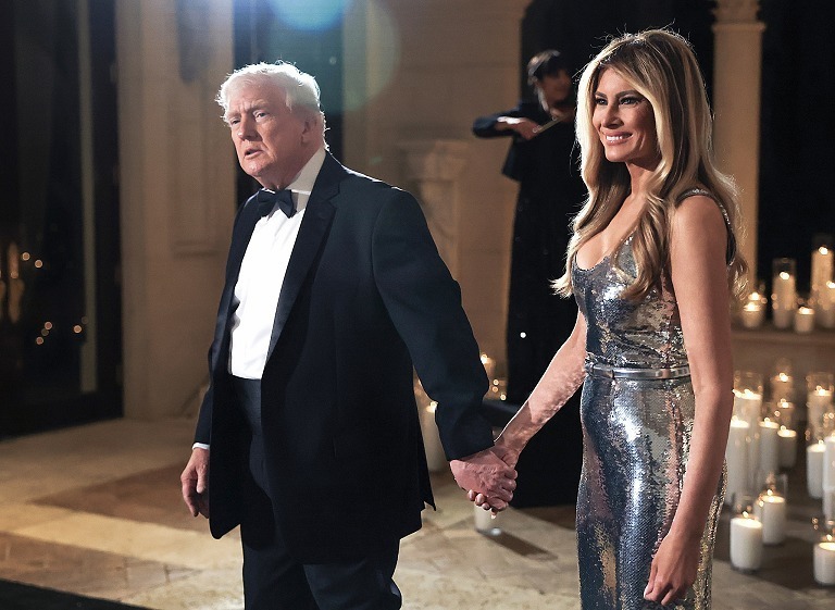 特朗普出席新年派对