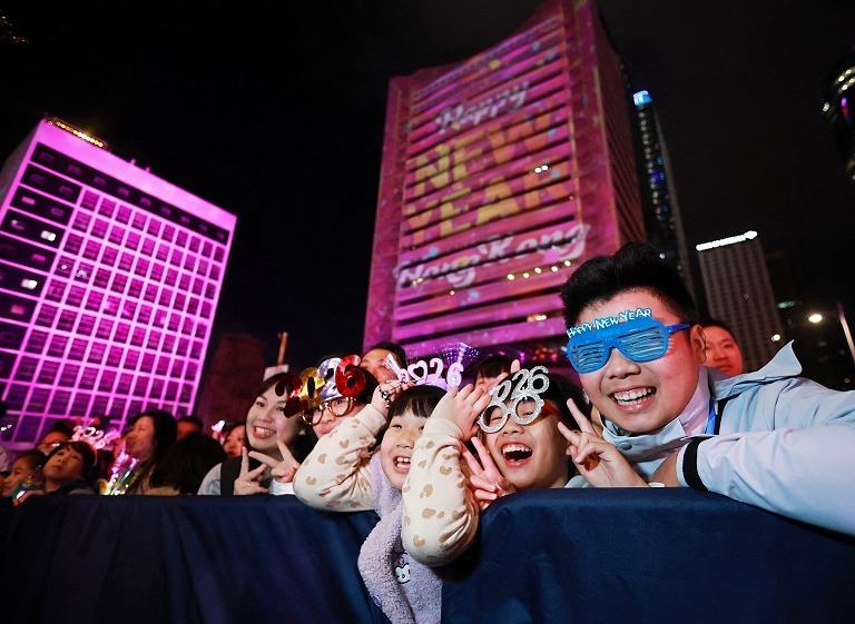香港新年倒数光影秀