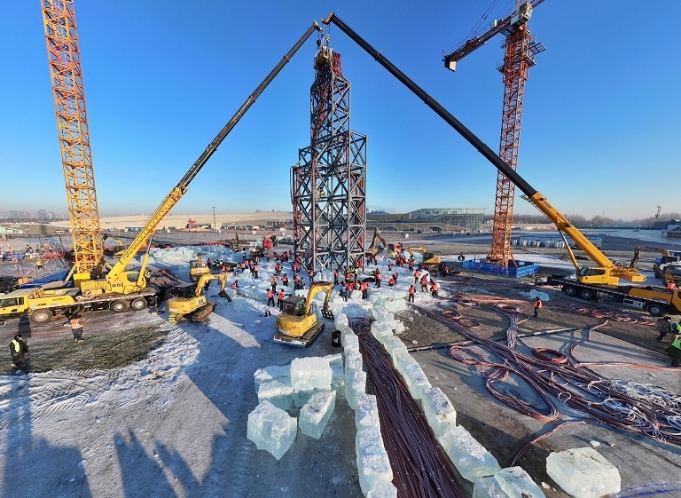 哈尔滨冰雪大世界开建