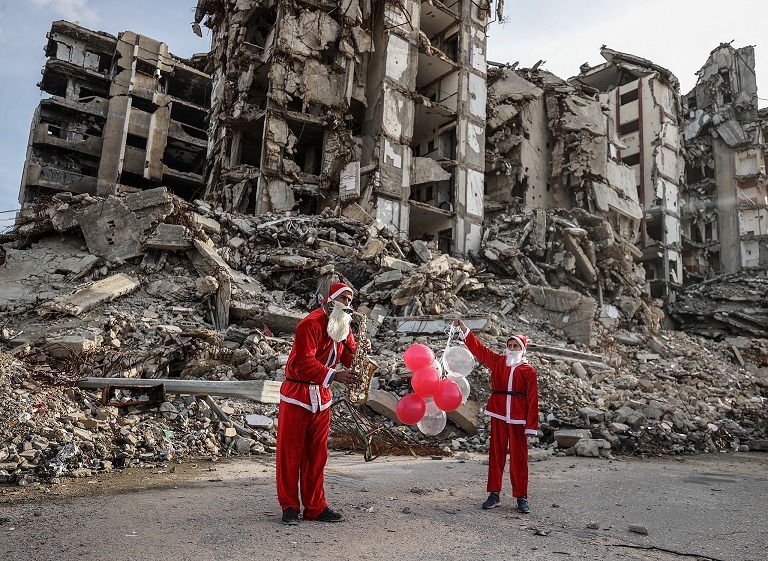 加沙圣诞老人志愿者