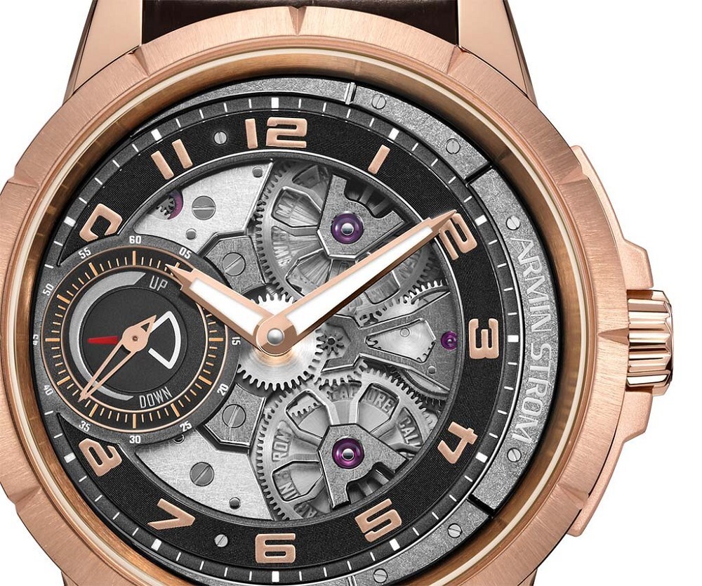新表arminstrom推出玫瑰金版edgedoublebarrel长动力腕表