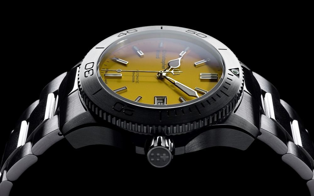 『新表』christopher ward 推出 c60 trident 316l 潜水腕表黄色表盘