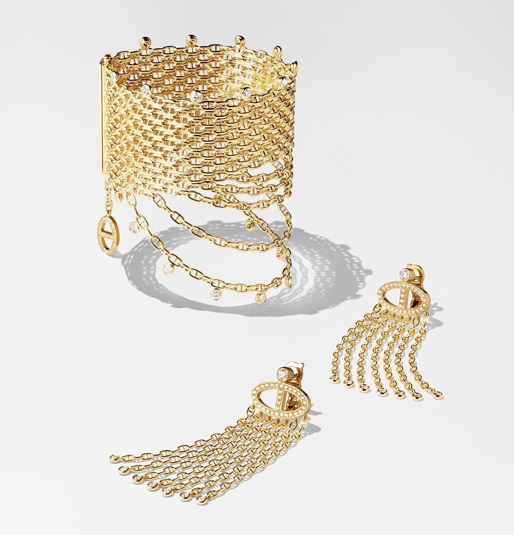 adage 玫瑰金项链,by hermès