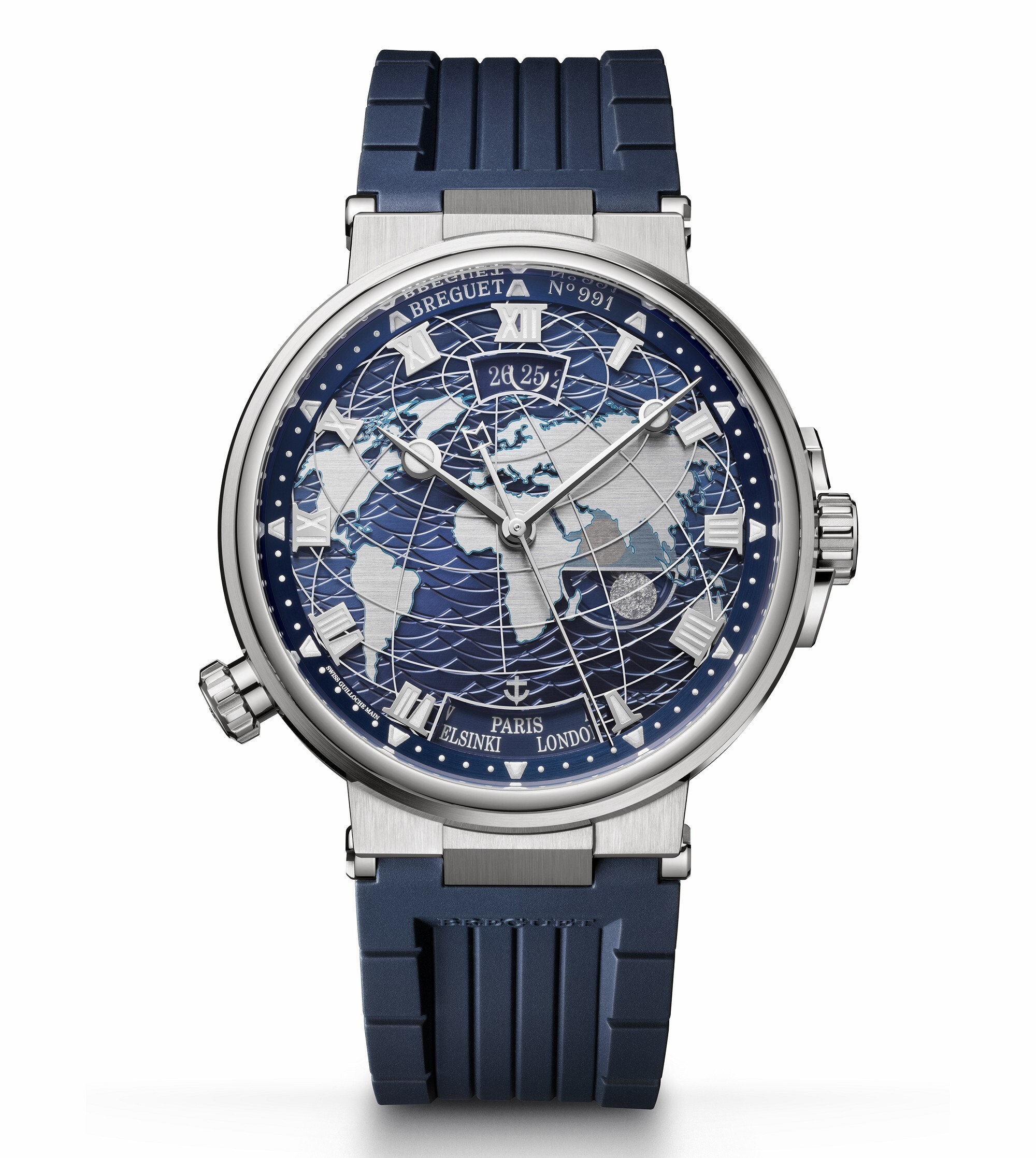 新表breguet推出marinehoramundi5557世界时腕表瞬时时区跳转