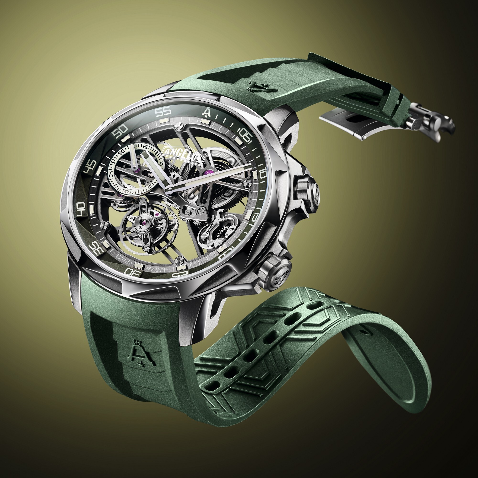 新表angelus推出u53tourbillondive镂空潜水陀飞轮腕表