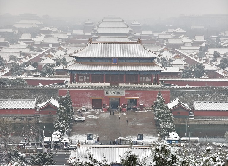 中国华北大范围降雪