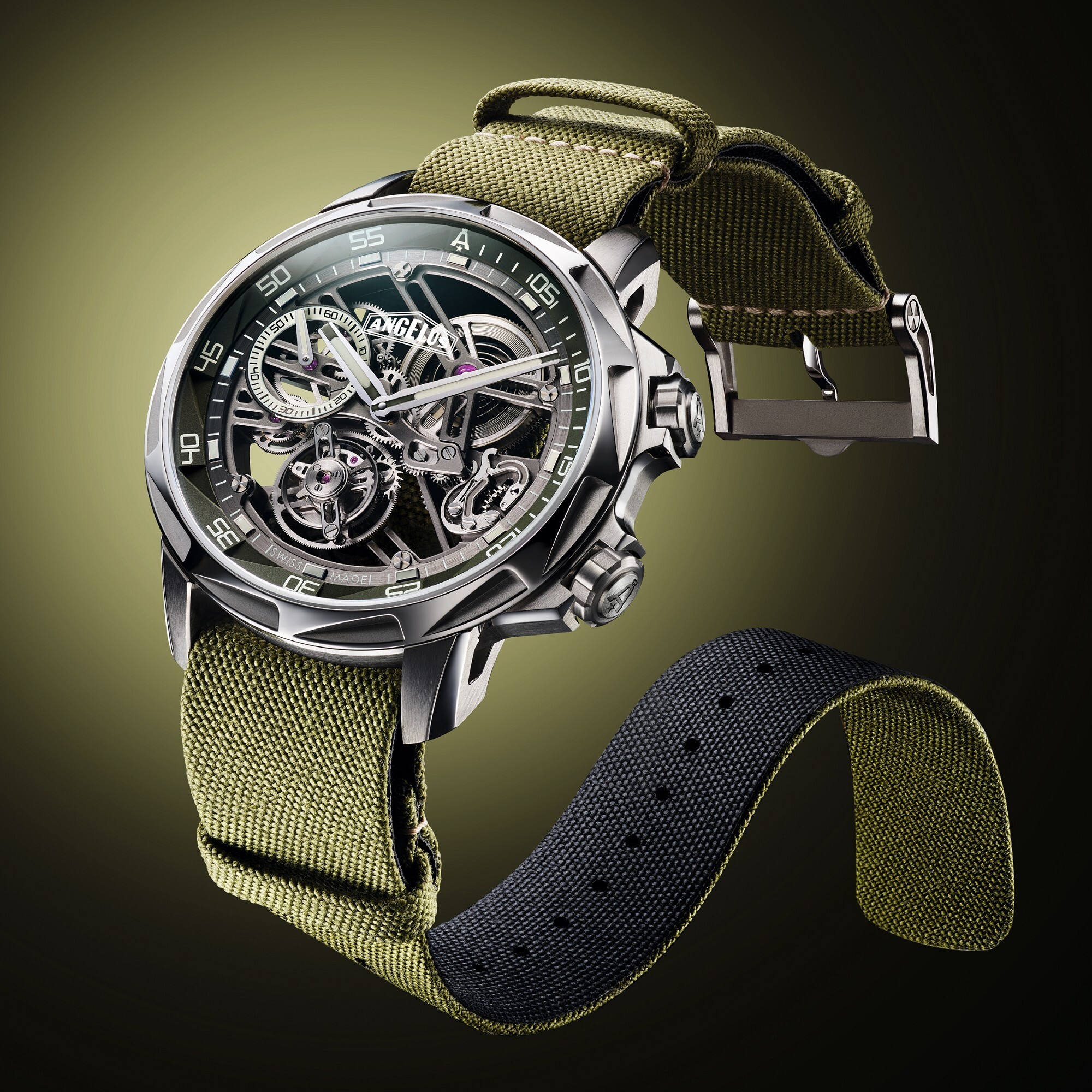 新表angelus推出u53tourbillondive镂空潜水陀飞轮腕表