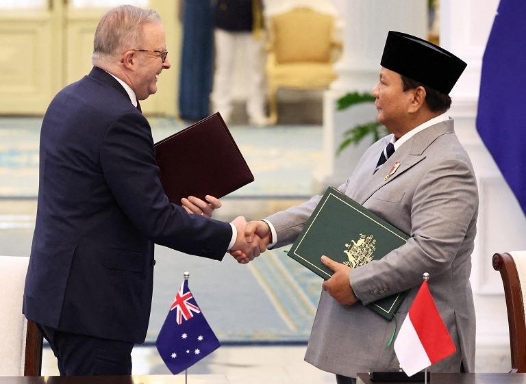 澳大利亚印尼签署安全条约