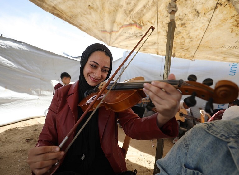 加沙难民营音乐教室