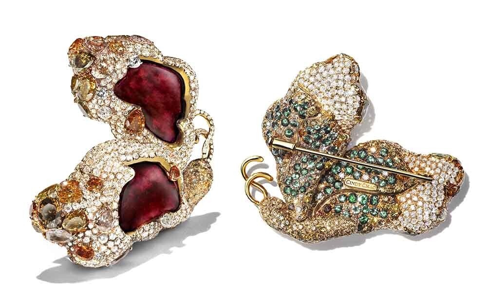 珠宝全球一周cindychaotheartjewel红宝侧飞蝴蝶胸针获巴黎装饰艺术