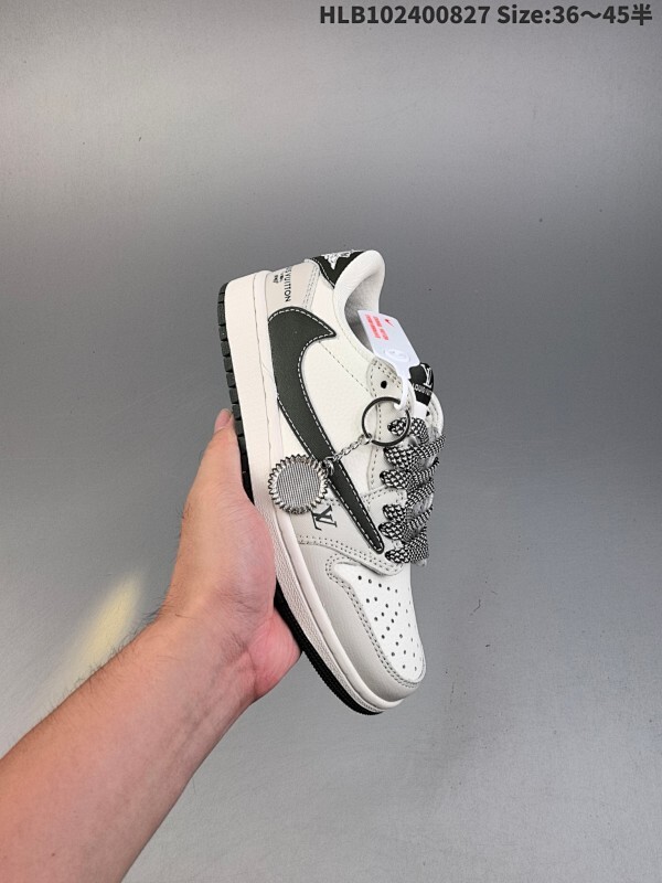 集合  公司级✅Nike Air Jordan 1 x Travis Scott AJ1倒勾 乔一倒钩 ‘DIY’定制 耐克 低帮文化篮球鞋