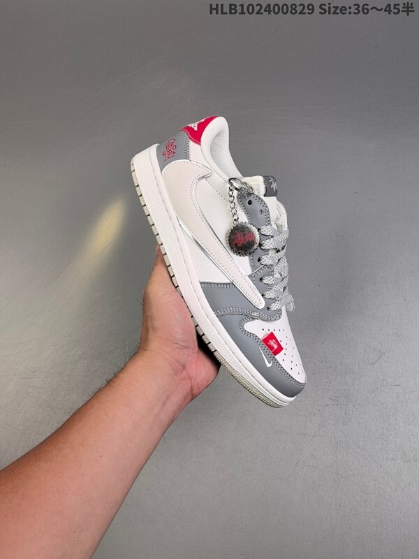 公司级✅Nike Air Jordan 1 x Travis Scott AJ1倒勾 乔一倒钩 ‘DIY’定制 耐克 低帮文化篮球鞋