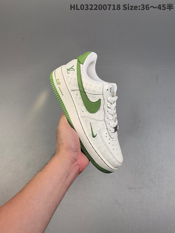 集合  Nike Air Force 1 Low 07 x Louis Vuitton 白棕黑 原楦头原纸板 打造纯正低帮空军版型