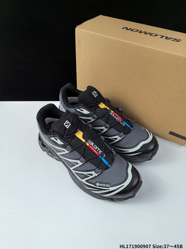 SALOMON萨洛蒙 XT-6 复古户外 织物人造革防滑耐磨 低帮 休闲越野训练城市通勤跑步鞋 男女同款 沙场灰！