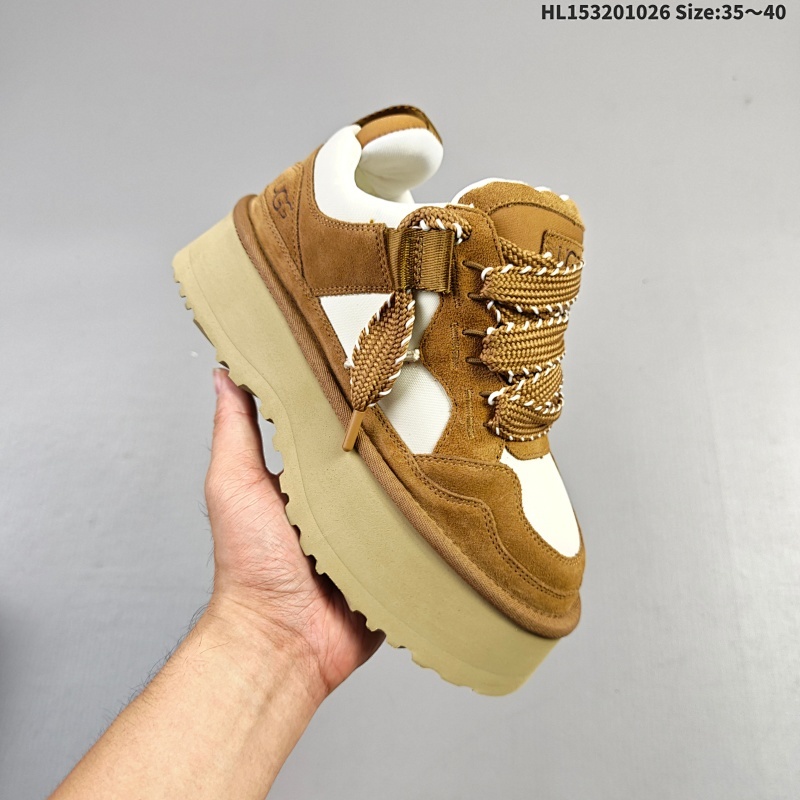 集合320 UGG秋季女士舒适平底圆头双色系带时尚低帮休闲鞋明星同款1144032 编码：HL153201026 Size:35～40