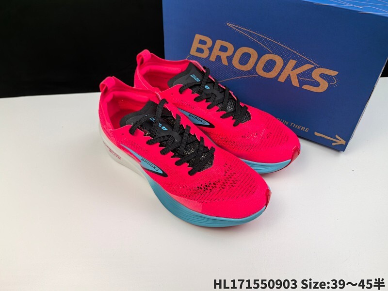 公司级✅Brooks布鲁克斯 Hyperion Elite 4 PB 舒适百搭防滑耐磨 低帮 越野竞速跑步鞋 采用改进工程空气网眼组合热熔工艺