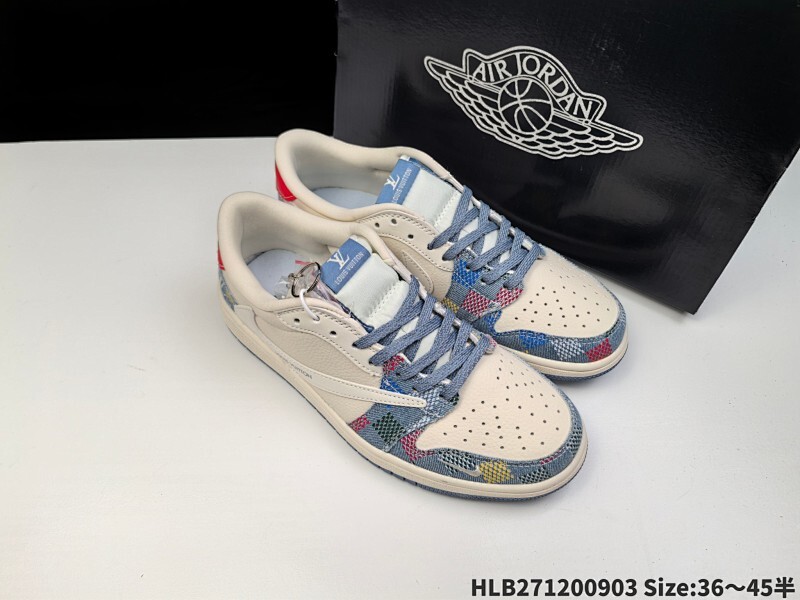 集合特价 公司级✅Nike Air Jordan 1 x Travis Scott AJ1倒勾 乔一倒钩 ‘DIY’定制 耐克 低帮文化篮球鞋