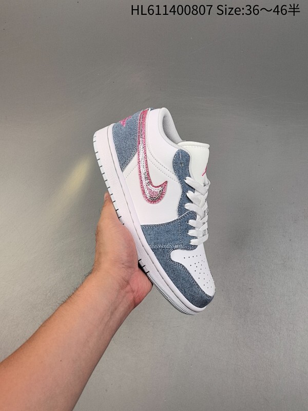 Air Jordan 1 Low 蓝粉 AJ1乔1低帮休闲板鞋 同步官方配色  市场唯一独家头层皮打造 原鞋原档案开发