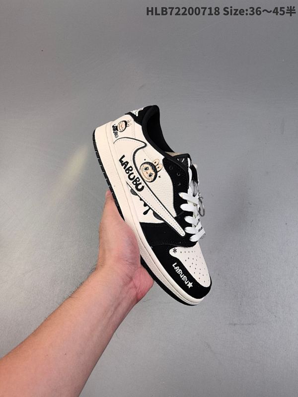 公司级✅Nike Air Jordan 1 x Travis Scott AJ1倒勾 乔一倒钩 ‘DIY’定制 耐克 低帮文化篮球鞋