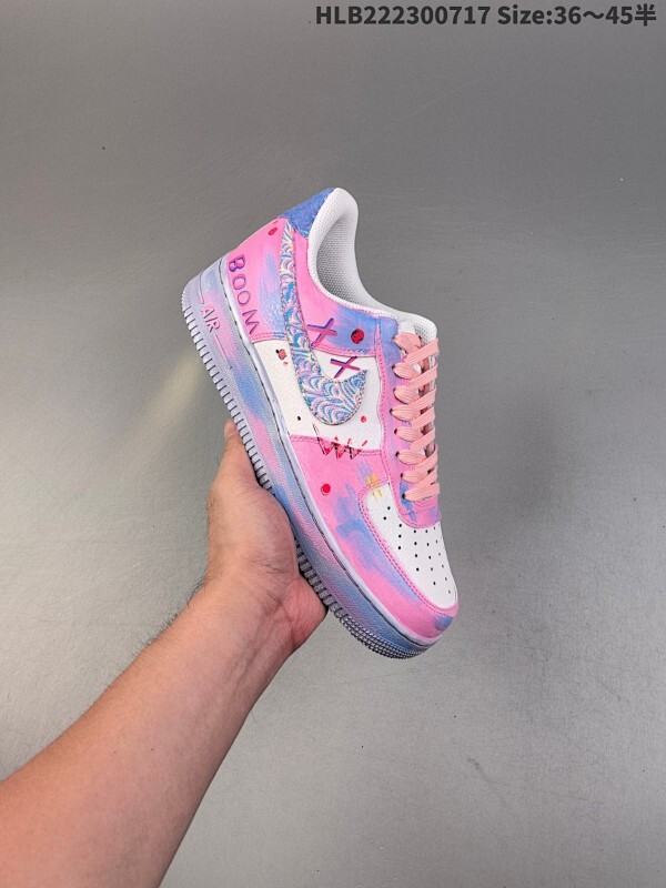 Nike Air Force 1 Low 07 白粉 街头涂鸦 原楦头原纸板 打造纯正低帮空军版型 专注外贸渠道 全掌内置蜂窝气垫