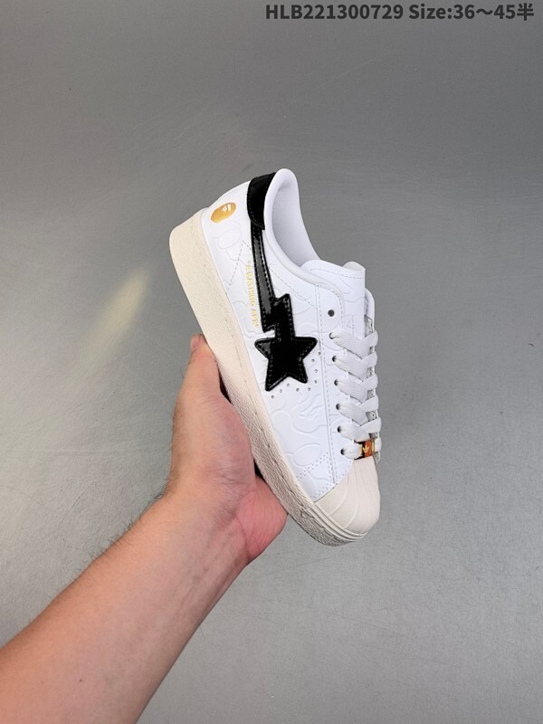 公司级✅Bape x Adidas Originals Superstar贝壳头系列 阿迪达斯 三叶草低帮经典百搭休闲运动板鞋
