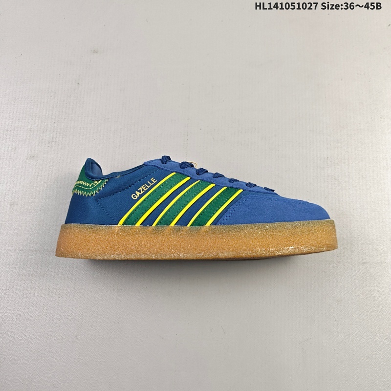 集合105 阿迪达斯 Adidas Originals Gazelle Indoor复古三叶草防滑透明橡胶板鞋经典运动鞋。这款经典鞋,忠于原版设计,缀撞色三条纹和鞋跟饰片。采用柔软皮革鞋面,穿着舒