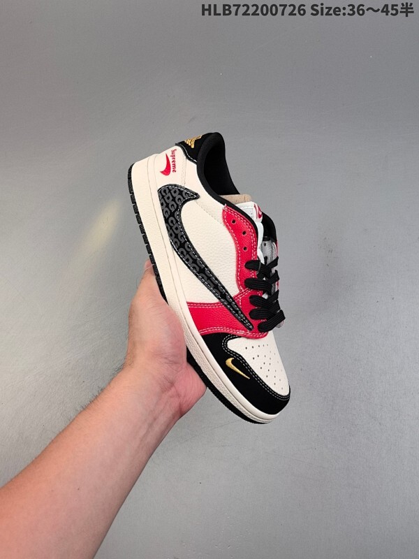 公司级✅Nike Air Jordan 1 x Travis Scott AJ1倒勾 乔一倒钩 ‘DIY’定制 耐克 低帮文化篮球鞋