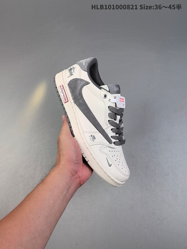 公司级✅Nike Air Jordan 1 x Travis Scott AJ1倒勾 乔一倒钩 ‘DIY’定制 耐克 低帮文化篮球鞋