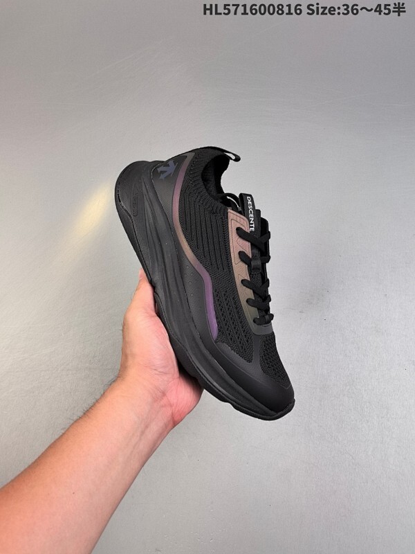 ✅迪桑特DESCENTE LAVITATE II KNIT 时尚防滑 低帮跑步鞋 针织网布无缝拼接鞋面轻薄通透减少摩擦