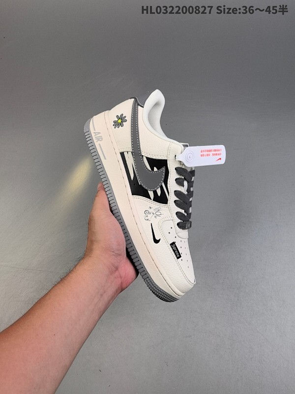 Stussy x Air Force 1 Low 白蓝灰涂鸦钩 原楦头原纸板 打造纯正空军版型