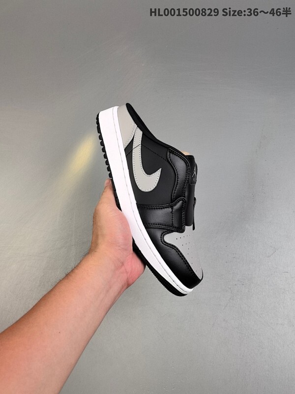 真标带半码 Air Jordan 1 Low Golf Mule "Shadow" 低帮 高尔夫一脚蹬 影子灰 AJ1 乔丹1代 aj1 乔1 低邦 一脚蹬半托