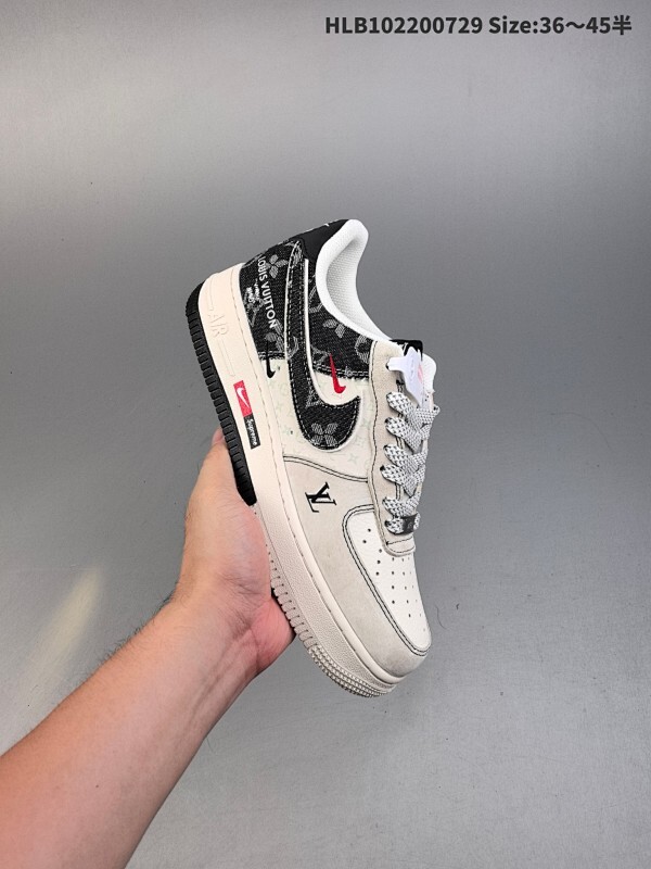 集合  Nike Air Force 1 Low Supreme联名 原楦头原纸板 打造纯正空军版型 专注外贸渠道 全掌内置蜂窝气垫