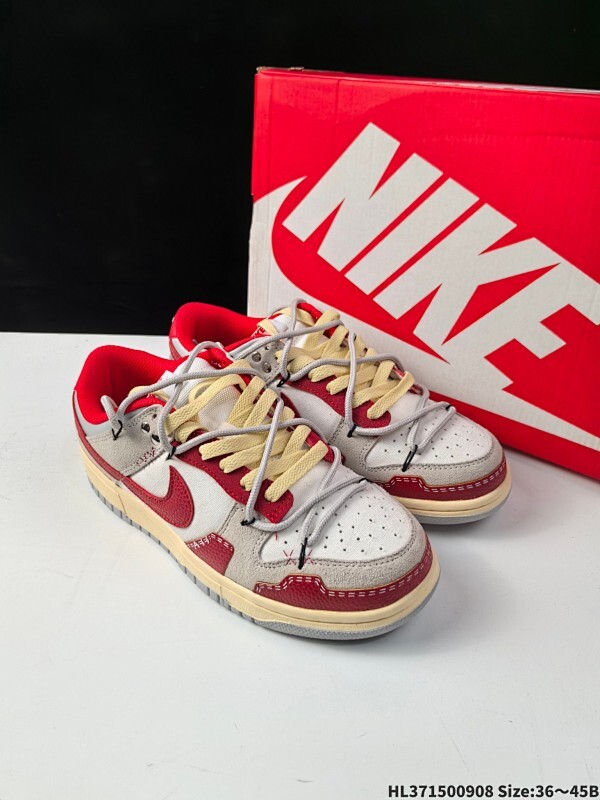 集合一  Nike/耐克 2021版窄楦翘头版型，采用软质荔枝纹牛剖革鞋面材质，鞋垫嵌入缓震EVA物料及缜密拉帮中底布