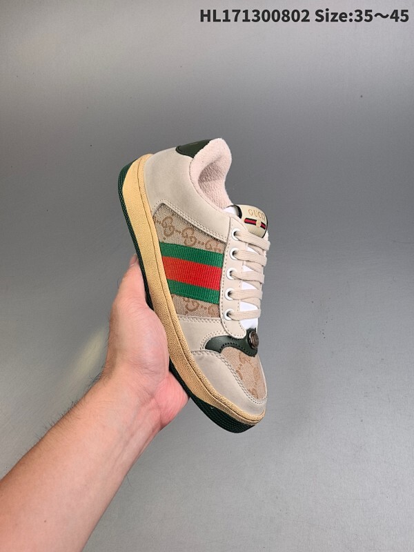 集合  古驰 Gucci Distressed Screener sneaker 古驰小脏鞋系列 官方同步 经典原型复古百搭做旧小脏板鞋复古学院风 怀旧版
